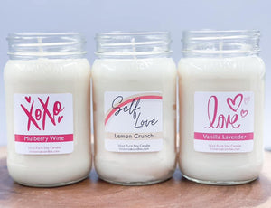 LOVE | 16oz Mason Jar | 100% Pure Soy Candle