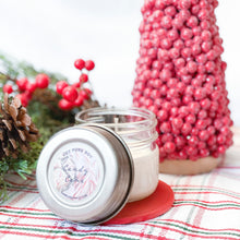 Load image into Gallery viewer, Candy Cane 4oz Mason Jar Soy Candles
