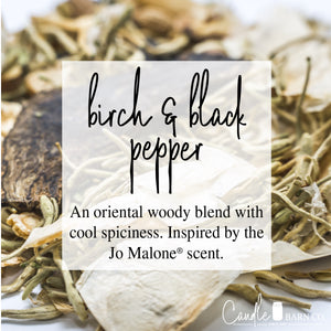 Birch & Black Pepper 16oz Mason Jar Soy Candles