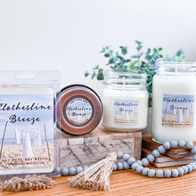 Load image into Gallery viewer, Clothesline Breeze 16oz Mason Jar Soy Candles