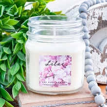 Load image into Gallery viewer, Lilac 8oz Mason Jar Soy Candles