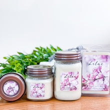 Load image into Gallery viewer, Lilac 4oz Mason Jar Soy Candles