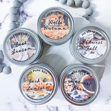Load image into Gallery viewer, Midwest Fall 4oz TIN Soy Candles