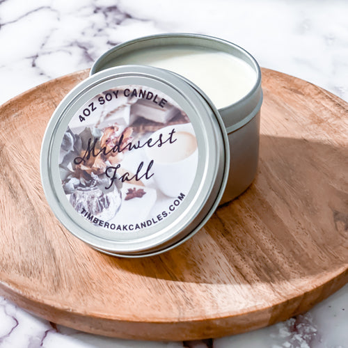 Midwest Fall 4oz TIN Soy Candles