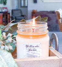 Load image into Gallery viewer, Welcome Home 8oz Mason Jar Soy Candles