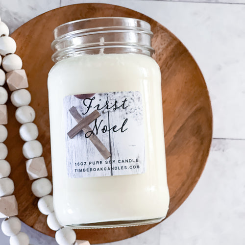 FIRST NOEL | 16oz Mason Jar | Pure Soy Candle