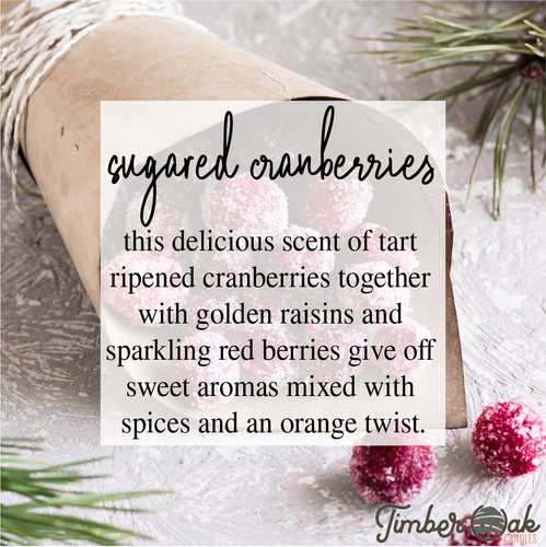 SUGARED CRANBERRIES | 4oz TIN | Pure Soy Candles