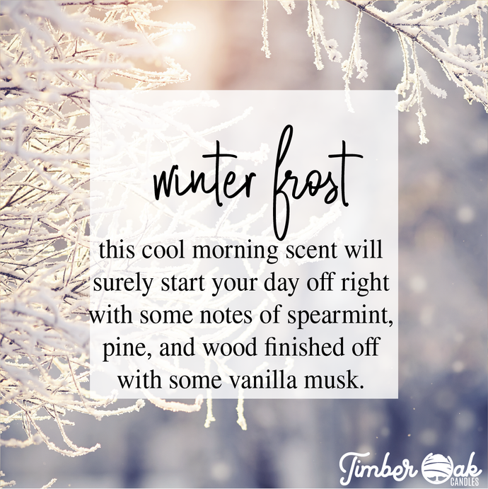 WINTER FROST | 16oz Mason Jar | Pure Soy Candle